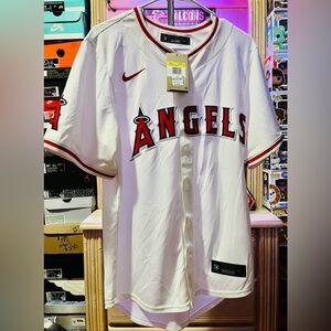NWT Nike MLB Los Angeles Angels Blank Back Limited Jersey Mens Small.